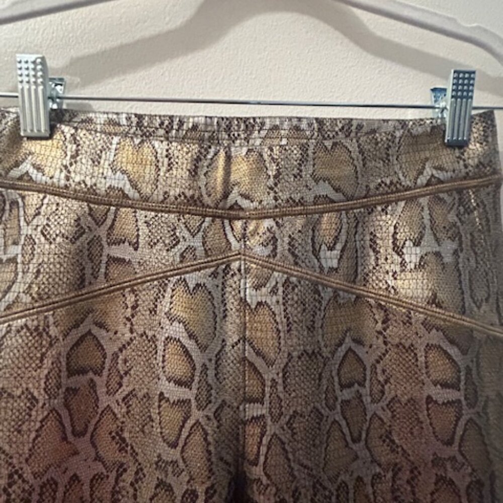 Free People "Rio" Metallic Gold Python Elastic Wa… - image 3